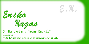 eniko magas business card